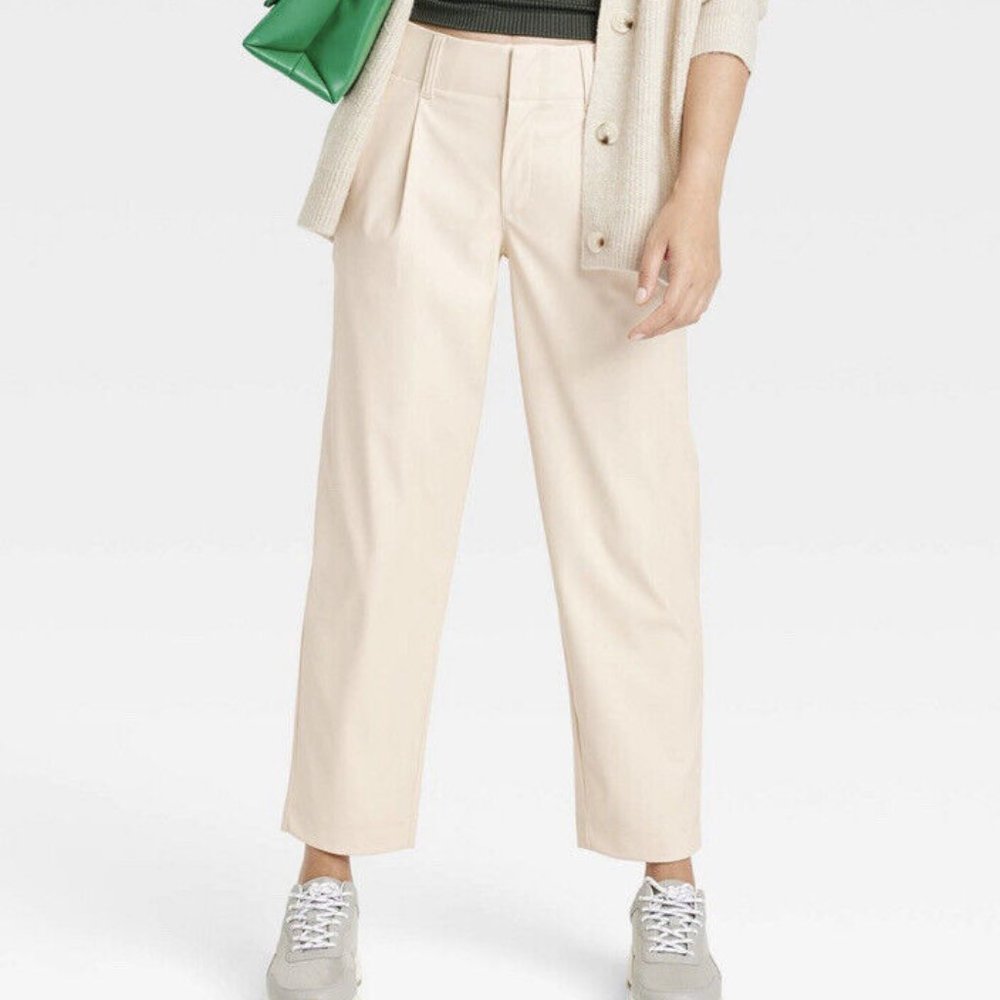 NEW WITH TAGS - A New Day Faux Leather women's high-rise tapered ankle pant, 14